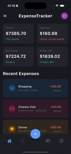 Lightning Fast Expense Tracking